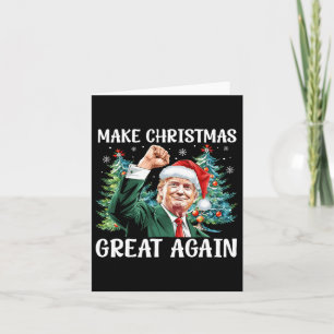 Make Christmas Great Again Funny Santa Trump 2024  Card