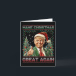 Make Christmas Great Again Funny Santa Trump 2024  Card<br><div class="desc">Make Christmas Great Again Funny Santa Trump 2024 Men Xmas 2</div>