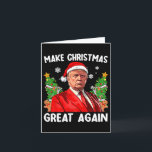 Make Christmas Great Again Funny Santa Trump 2024  Card<br><div class="desc">Make Christmas Great Again Funny Santa Trump 2024 Men Xmas</div>