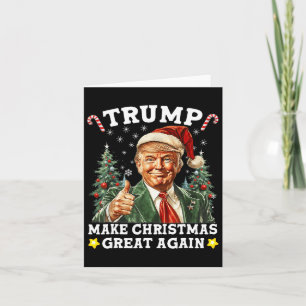 Make Christmas Great Again Funny Santa Trump 2024  Card