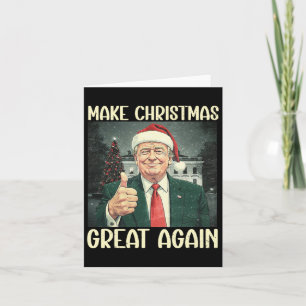 Make Christmas Great Again Funny Santa Trump 2024  Card