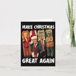 Make Christmas Great Again Funny Santa Trump 2024 Card