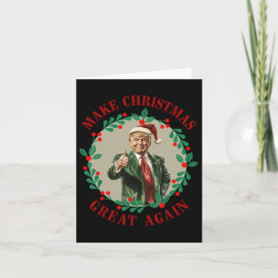 Make Christmas Great Again Funny Santa Trump 2024  Card
