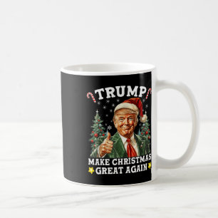Make Christmas Great Again Funny Santa Trump 2024  Coffee Mug