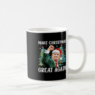 Make Christmas Great Again Funny Santa Trump 2024 Coffee Mug