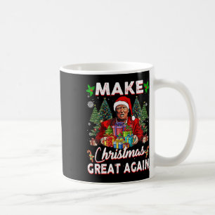 Make Christmas Great Again Funny Santa Trump 2024 Coffee Mug