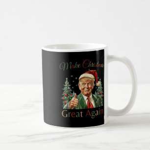 Make Christmas Great Again Funny Santa Trump 2024 Coffee Mug