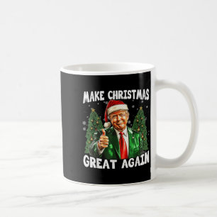 Make Christmas Great Again Funny Santa Trump 2024 Coffee Mug