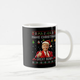 Make Christmas Great Again Funny Santa Trump 2024 Coffee Mug