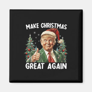 Make Christmas Great Again Funny Santa Trump 2024 Magnet