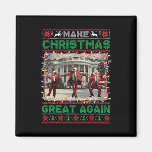 Make Christmas Great Again Funny Santa Trump 2024 Magnet