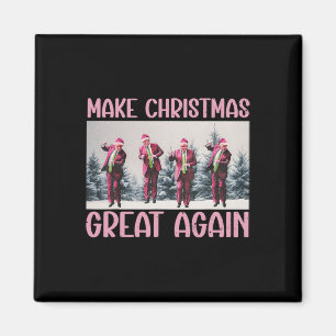 Make Christmas Great Again Funny Santa Trump 2024  Magnet