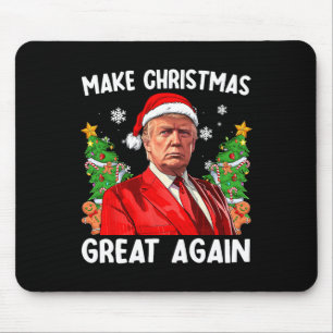 Make Christmas Great Again Funny Santa Trump 2024 Mouse Pad