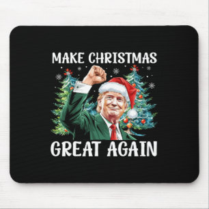 Make Christmas Great Again Funny Santa Trump 2024 Mouse Pad