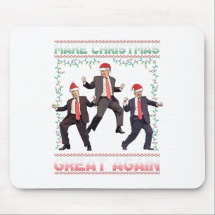 Make Christmas Great Again Funny Santa Trump 2024 Mouse Pad