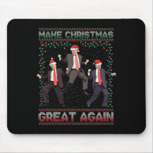 Make Christmas Great Again Funny Santa Trump 2024  Mouse Pad
