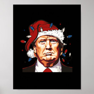 Make Christmas Great Again Funny Santa Trump 2024 Poster