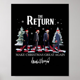 Make Christmas Great Again Funny Santa Trump 2024 Poster