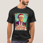 Make Christmas Great Again Funny Santa Trump 2024  T-Shirt<br><div class="desc">Santa Trump Ugly Christmas Sweater Merry Xmas tees for adult men,  women,  kids,  toddler boys,  youth teen girls who loves Trump outfits,  Santa,  Snow,  ornaments ...  to wear for the Christmas Eve picture.</div>