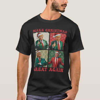 Make Christmas Great Again Funny Santa Trump 2024 T-Shirt