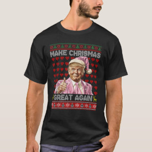 Make Christmas Great Again Funny Santa Trump 2024 T-Shirt