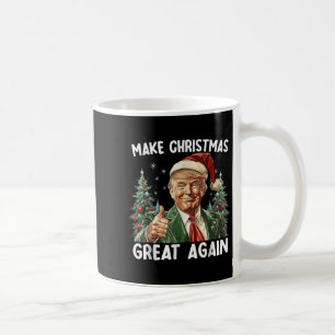Make Christmas Great Again Funny Santa Trump 2025 Coffee Mug