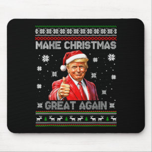 Make Christmas Great Again Funny Santa Trump 2025 Mouse Pad