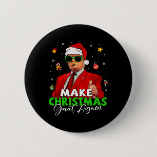 Make Christmas Great Again Funny Santa Trump Chris 6 Cm Round Badge