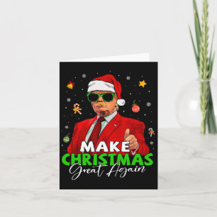Make Christmas Great Again Funny Santa Trump Chris Card