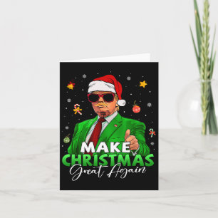 Make Christmas Great Again Funny Santa Trump Chris Card