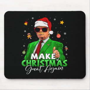 Make Christmas Great Again Funny Santa Trump Chris Mouse Pad