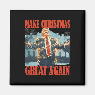 Make Christmas Great Again Funny Santa Trump Xmas Magnet