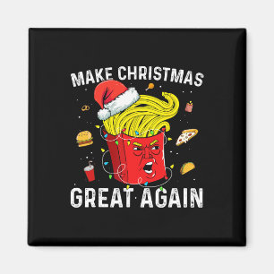 Make Christmas Great Again Funny Santa Trump Xmas Magnet