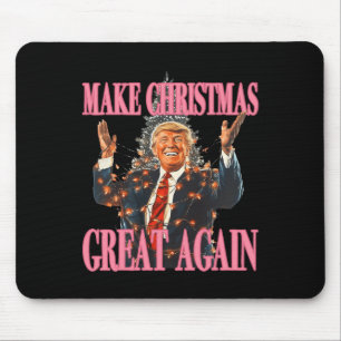 Make Christmas Great Again Funny Santa Trump Xmas Mouse Pad