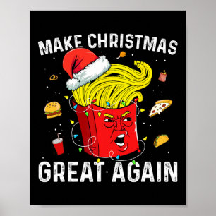 Make Christmas Great Again Funny Santa Trump Xmas  Poster