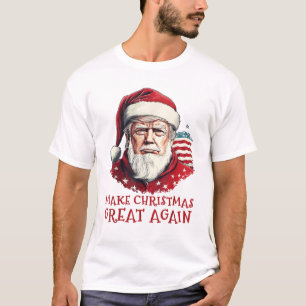Make Christmas Great Again Funny Santa Trump Xmas T-Shirt