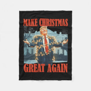Make Christmas Great Again Funny Trump Men Women K Fleece Blanket