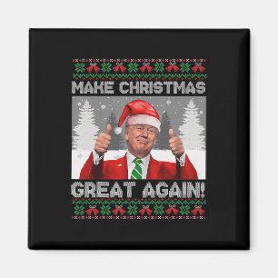 Make Christmas Great Again Funny Trump Pyjamas Ugl Magnet