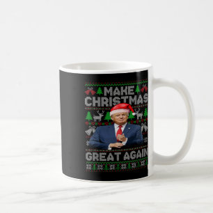 Make Christmas Great Again Funny Trump Santa Hat X Coffee Mug