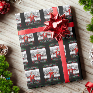 Make Christmas Great Again Funny Trump Ugly Wrapping Paper