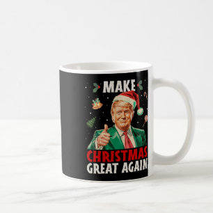 Make Christmas Great Again Funny Trump Xmas Snow P Coffee Mug