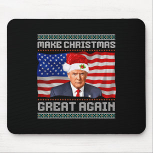 Make Christmas Great Again Funny Trump Xmas Snow P Mouse Pad