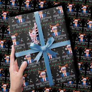 Make Christmas Great Again I Ugly Trump Wrapping Paper