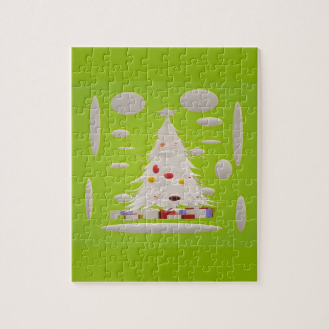 Make Christmas great again pale green snow baubles Jigsaw Puzzle (Vertical)