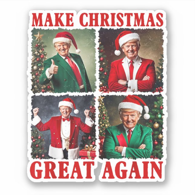 Make Christmas Great Again Santa Funny Trump Xmas (Front)