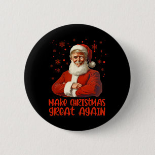 Make Christmas Great Again Santa Funny Trump Xmas 6 Cm Round Badge