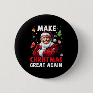 Make Christmas Great Again Santa Funny Trump Xmas 6 Cm Round Badge