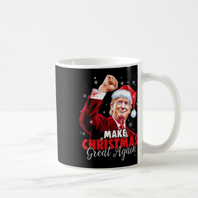 Make Christmas Great Again Santa Funny Trump Xmas  Coffee Mug (Right)