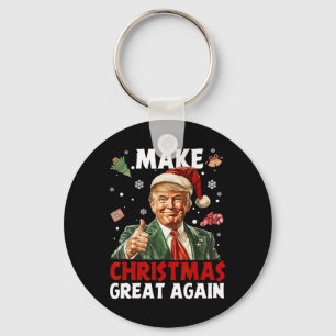 Make Christmas Great Again Santa Funny Trump Xmas Key Ring
