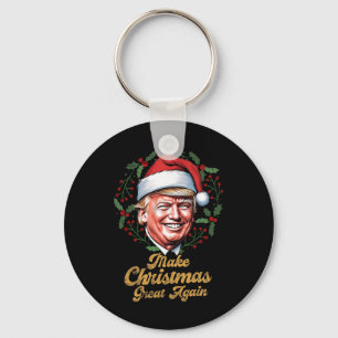 Make Christmas Great Again Santa Funny Trump Xmas Key Ring